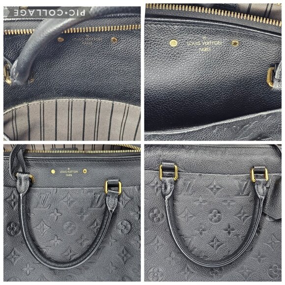 LOUIS VUITTON Empreinte Speedy 30 Black Leather Shoulder Strap Bag Bandouliere - Picture 6 of 16